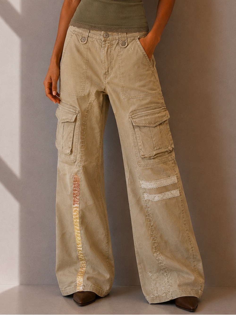 Y2K Parasuco Low Rise Wide Leg Cargos